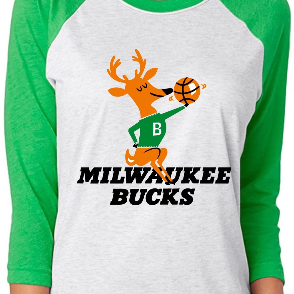 Milwaukee Bucks Raglan unisex tee shirt